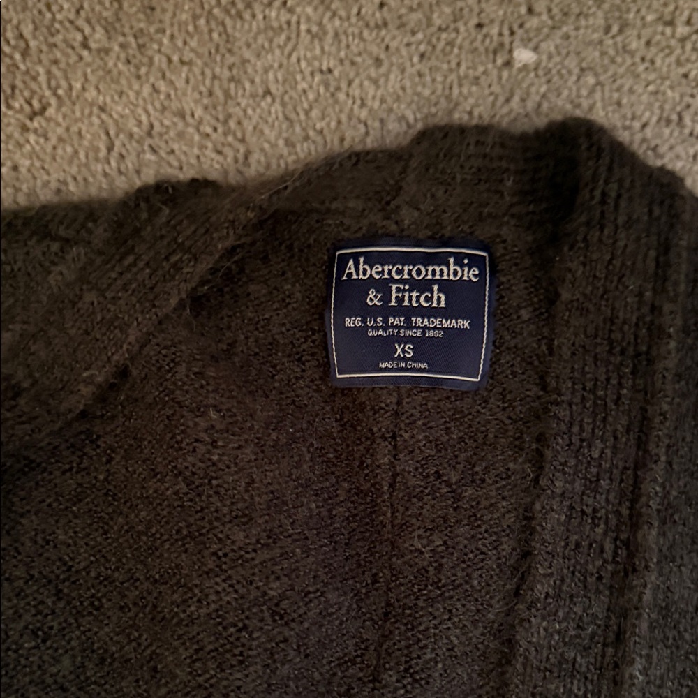 Abercrombie & Fitch Men's Dark Brown Cardigan
